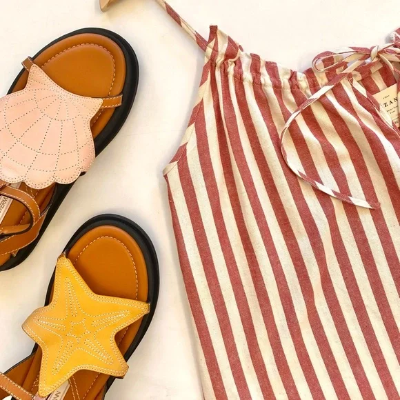 Zimmermann || Rock Pool Seashell Starfish Sandals Pink Yellow 38 - Picture 2 of 9